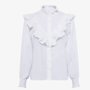 French Connection Organic Cotton Rhodes Poplin Smock Top/Blouse